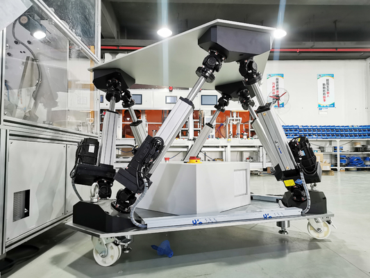 altı serbestlik dereceli servo elektrikli silindir platformu，altı servo elektrikli silindirden oluşur